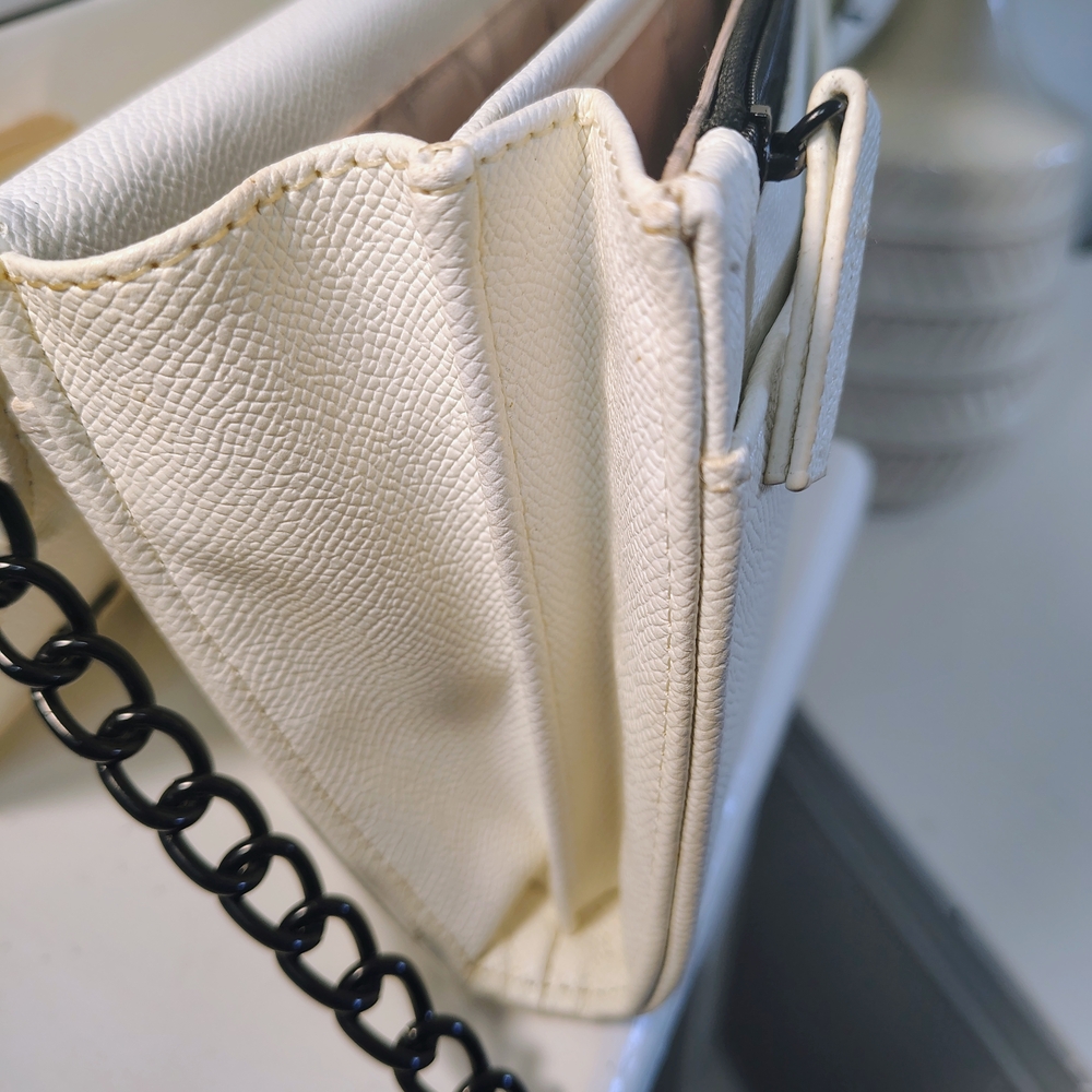 Betsey Johnson Ivory Crossbody Bag with Black Bow Accents - Picture 8 of 11